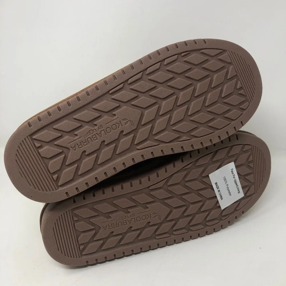 Koolaburra Bugg‎ Aubrei Short Boot Chestnut Beige Suede Faux Fur Lined Girls 4